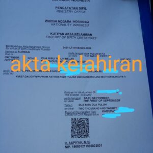 JASA AKTA KELAHIRAN PROFESIONAL TERCEPAT DI KOTA JAKARTA PUSAT